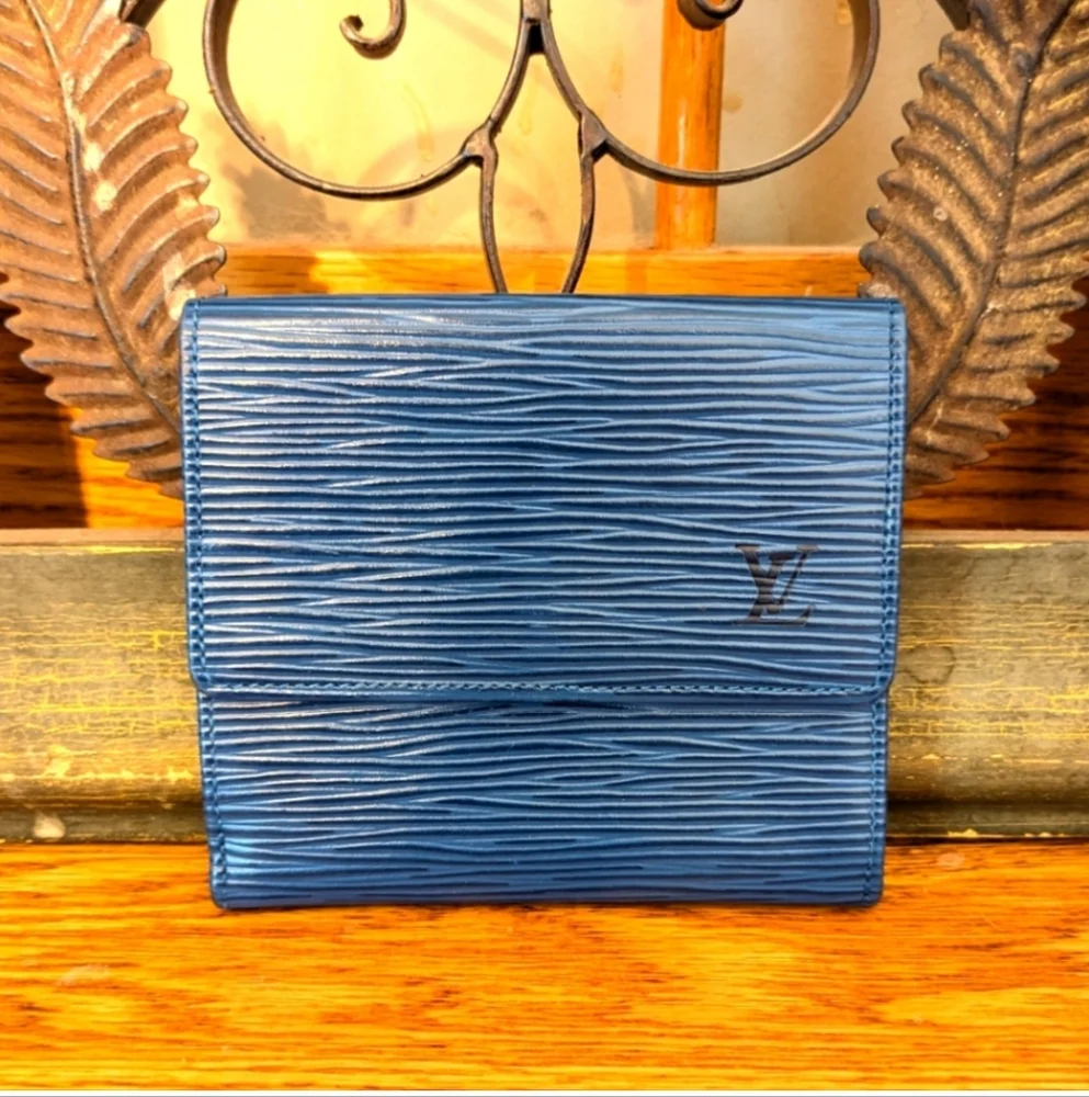 Louis Vuitton Blue Epi Leather Trifold Wallet(Price Is Firm)